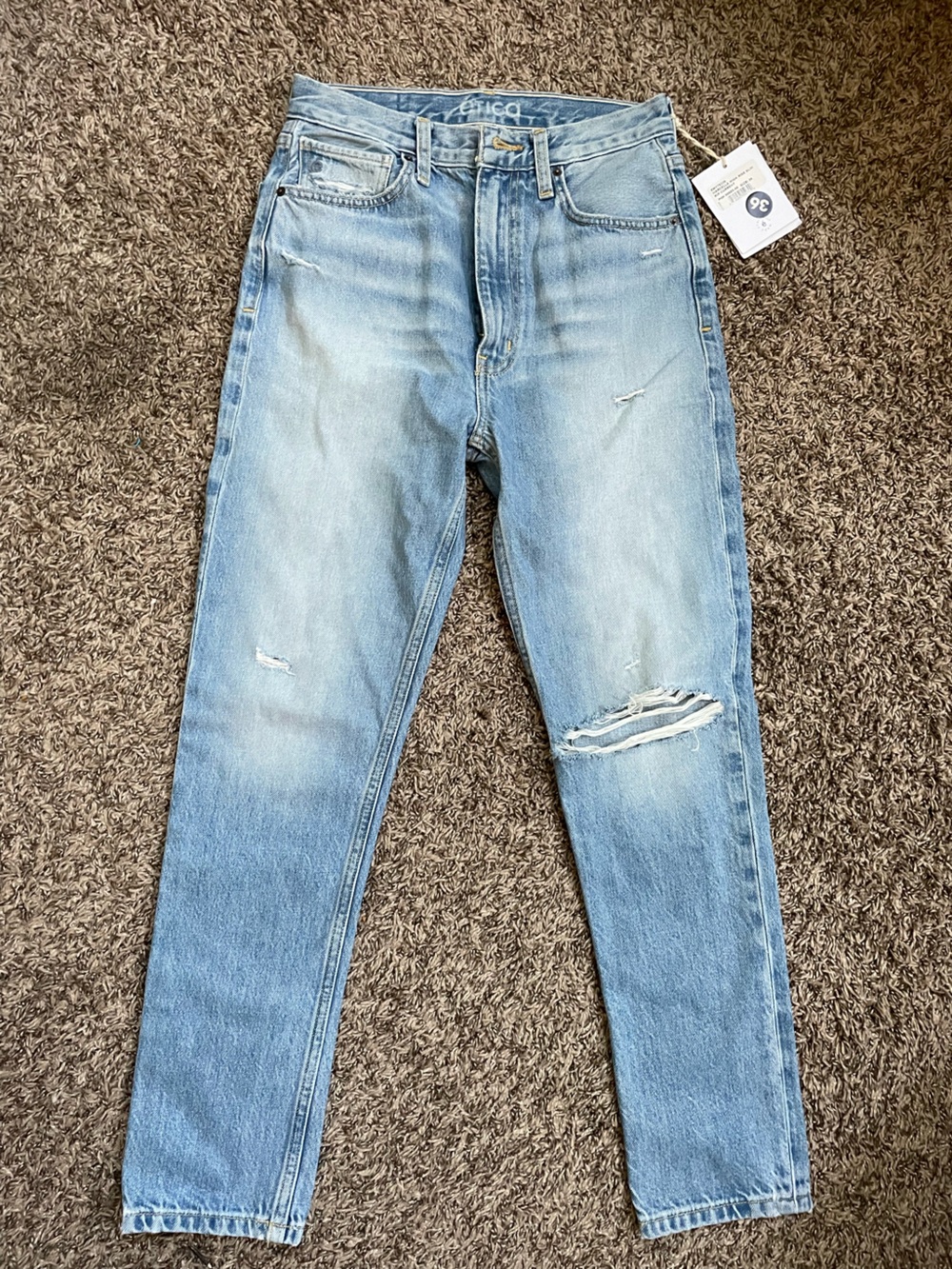 Women’s Etica Light Blue Skinny Ripped Jeans NWT